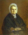 portrait of theodora saltykova, the painter's mother-in-law.