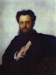 portrait of adrian prakhov, art critic and historian.