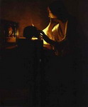 repenting magdalene, also called magdalene before mirror or magadalene fabius.