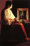 repenting magdalene, also called magdalene and two flames or magdalene wrigtsman.
