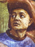 Masaccio and Filippino Lippi. Raising of the Son of Theophilus (detail).
