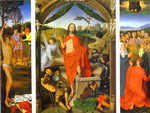 the resurrection, with the martyrdom of st. sebastian and the ascension.