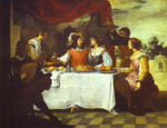 the prodigal son feasting with courtesans.