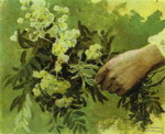 a hand with flowers.