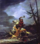 Cossack Fighting off a Tiger.