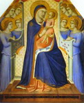 Madonna and Child Enthroned with Eight Angels.