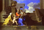 the holy family on steps.