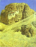 monastery in a rock. ladakh