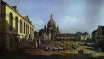 The New Market Square in Dresden.