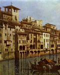 Arno in Florence. Detail.