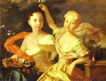 Portrait of Anna Petrovna and Elizaveta Petrovna.