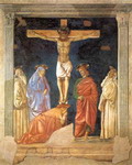 Crucifixion and Saints.