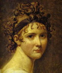 Portrait of Mme Récamier. Detail