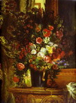 A Vase of Flowers on a Console.
