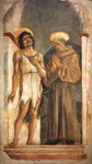 St. John the Baptist and St. Francis. Detached fresco