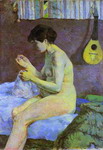 study of a nude. suzanne sewing.