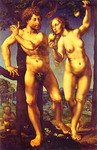 Adam and Eve in Paradise.