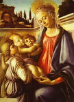Madonna and Child and Two Angels.