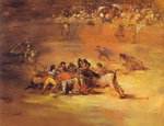 scene of bullfight.