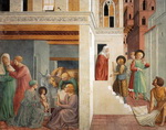 birth of st. francis, prophecy of the birth by a pilgrim, homage of the simple man.